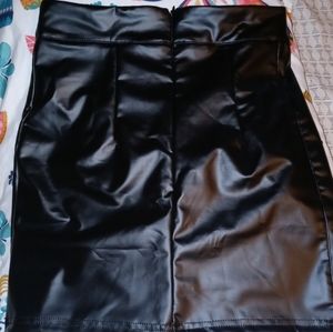 Faux leather skirt